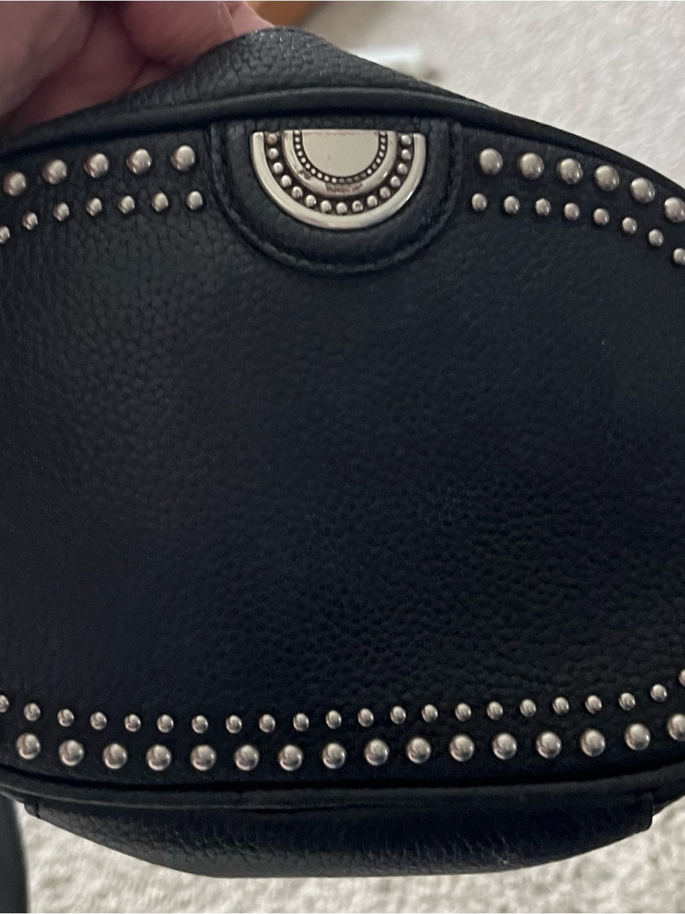 Brighton Perry Black Studded Women's Crossbody Bag
